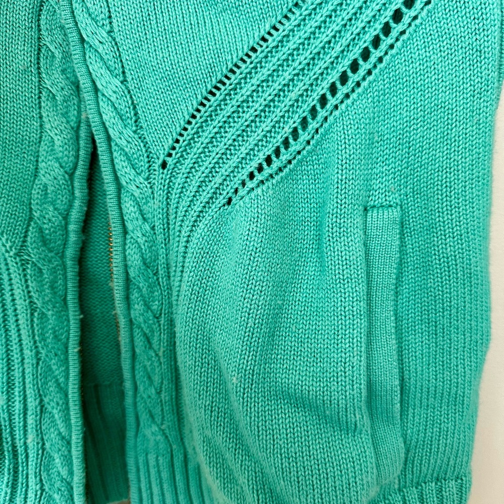 Lilly Pulitzer Teal Cardigan Sweater - Picture 3 of 5
